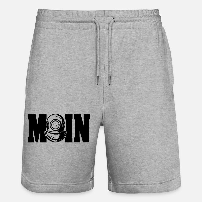 moin 6 - Stanley/Stella Unisex Bio Joggingshorts Trainer  - Grau meliert