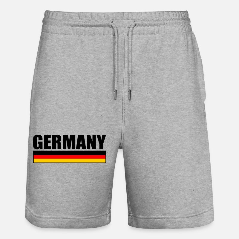 ALLEMAGNE DRAPEAU ALLEMAND - Short de jogging bio TRAINER Stanley/Stella unisexe - gris chiné