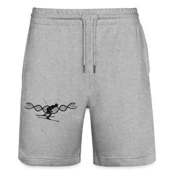 Skieurs Sports d’hiver Ski ski Ski de fond - Short de jogging bio TRAINER Stanley/Stella unisexe - gris chiné - Devant - Nik (191cm) & Marisol (170cm)