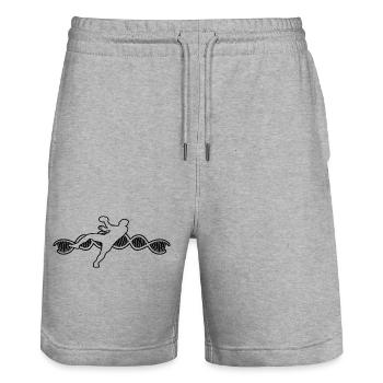 Handball player Handball club Handball Handball player - Stanley/Stella Trainer Unisex Organic Jogging Shorts - heather grey - Front - Nik (191cm) & Marisol (170cm)