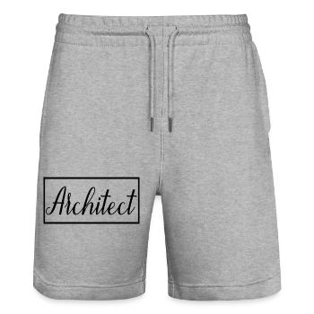 Architekt Stolzer diplomierter Architekturstudent - Stanley/Stella Unisex Bio Joggingshorts Trainer  - Grau meliert - Vorne - Nik (191cm) & Marisol (170cm)