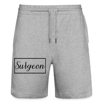 Chirurgien Fier Diplômé Chirurgien Docteur Etudiant - Short de jogging bio TRAINER Stanley/Stella unisexe - gris chiné - Devant - Nik (191cm) & Marisol (170cm)