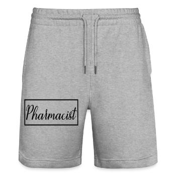 Apotheker Stolzer Absolvent des Apothekerstudiums - Stanley/Stella Unisex Bio Joggingshorts Trainer  - Grau meliert - Vorne - Nik (191cm) & Marisol (170cm)