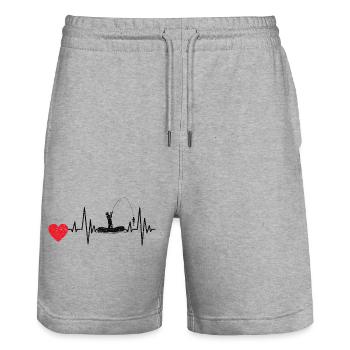 Hameçons Pêche Pêche Pêche Pêche Pêche - Short de jogging bio TRAINER Stanley/Stella unisexe - gris chiné - Devant - Nik (191cm) & Marisol (170cm)
