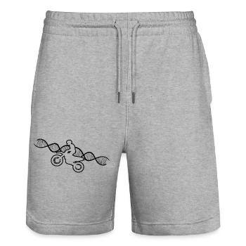 Motorcross Motorradfan Motorradfahrer Motorrad - Stanley/Stella Unisex Bio Joggingshorts Trainer  - Grau meliert - Vorne - Nik (191cm) & Marisol (170cm)