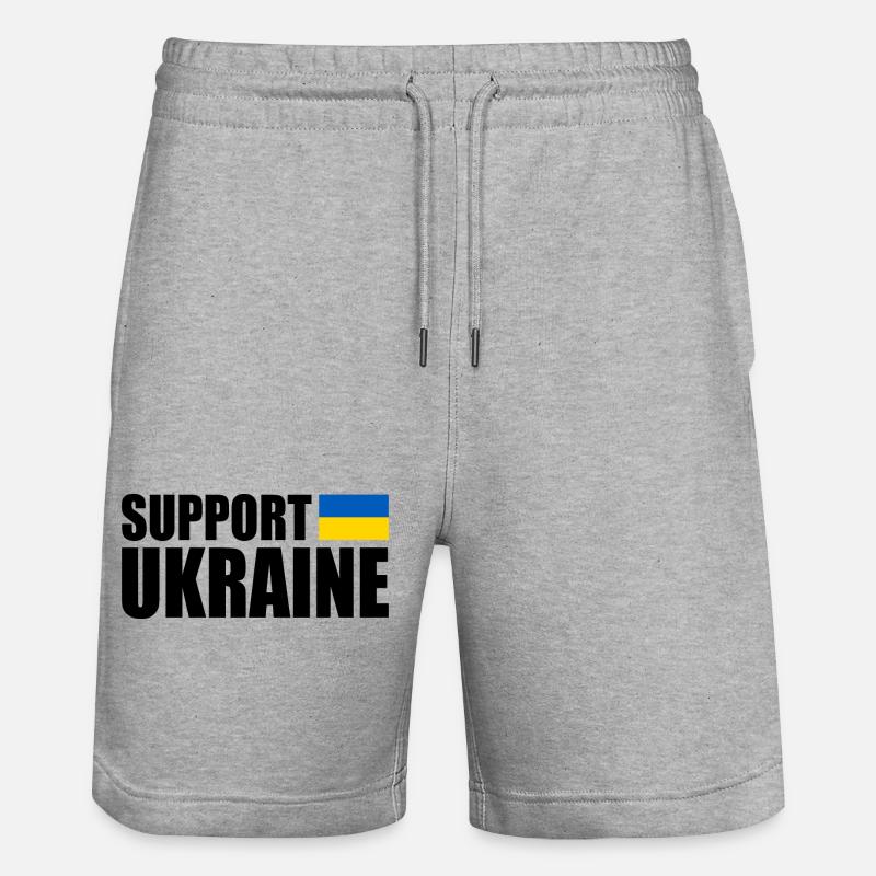 Support ukraine - Short de jogging bio TRAINER Stanley/Stella unisexe - gris chiné
