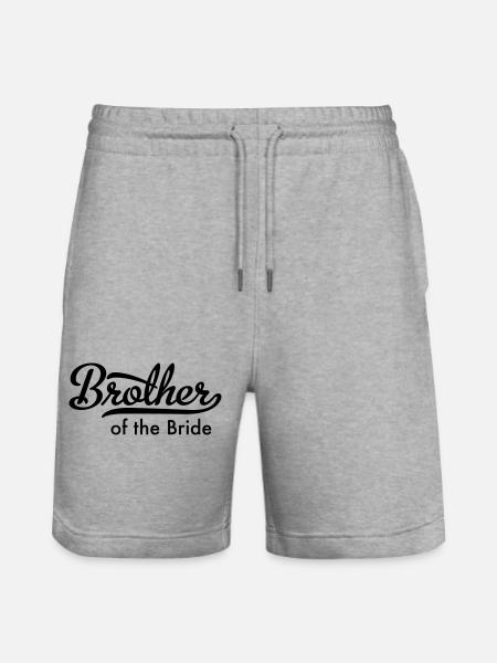 Bruder der Braut - Stanley/Stella Unisex Bio Joggingshorts Trainer - Grau meliert