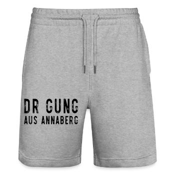 Dr Gung Annaberg Erzgebirge - Stanley/Stella Unisex Bio Joggingshorts Trainer  - Grau meliert - Vorne - Nik (191cm) & Marisol (170cm)