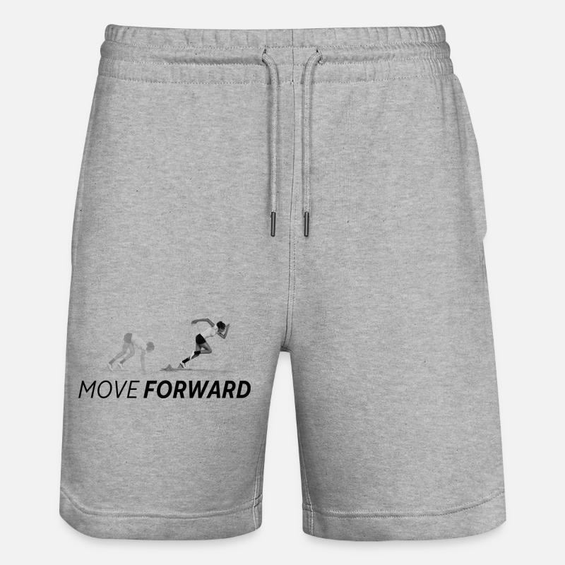 MOVE FORWARD - Stanley/Stella Trainer Unisex Organic Jogging Shorts - heather grey