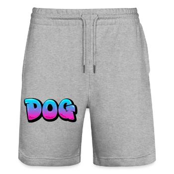 DOG - Stanley/Stella Unisex Bio Joggingshorts Trainer  - Grau meliert - Vorne - Nik (191cm) & Marisol (170cm)
