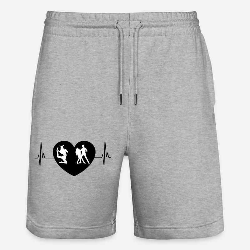 Dancing Dance Music - Stanley/Stella Trainer Unisex Organic Jogging Shorts - heather grey