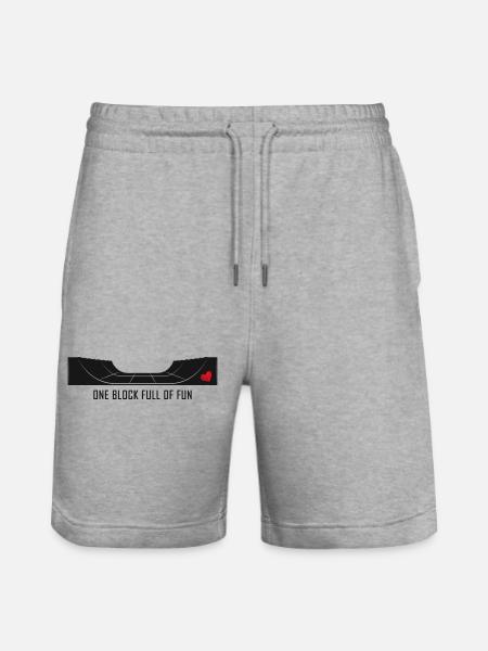 skate sk8 skateboarder skate-love halfpipe - Stanley/Stella Trainer Unisex Organic Jogging Shorts - heather grey