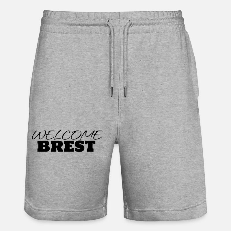 WELCOME BREST - Short de jogging bio TRAINER Stanley/Stella unisexe - gris chiné