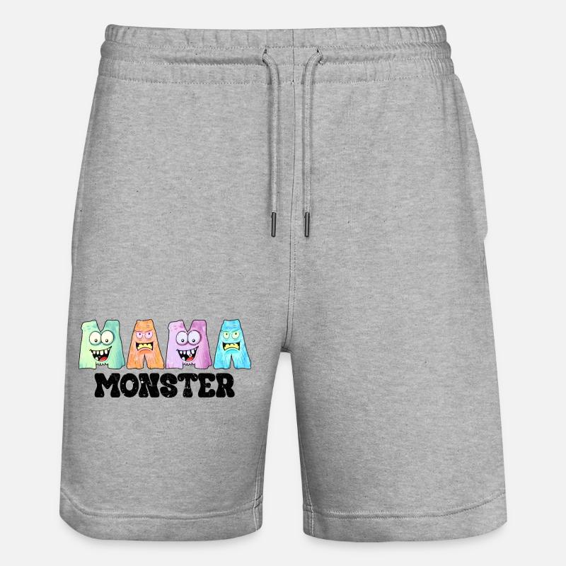 Maman Monster Halloween - Short de jogging bio TRAINER Stanley/Stella unisexe - gris chiné