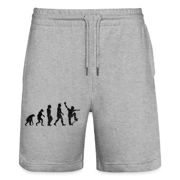 Skateboard Skaten Skate-Fan Skater Skateboarding - Stanley/Stella Unisex Bio Joggingshorts Trainer  - Grau meliert - Vorne - Nik (191cm) & Marisol (170cm)