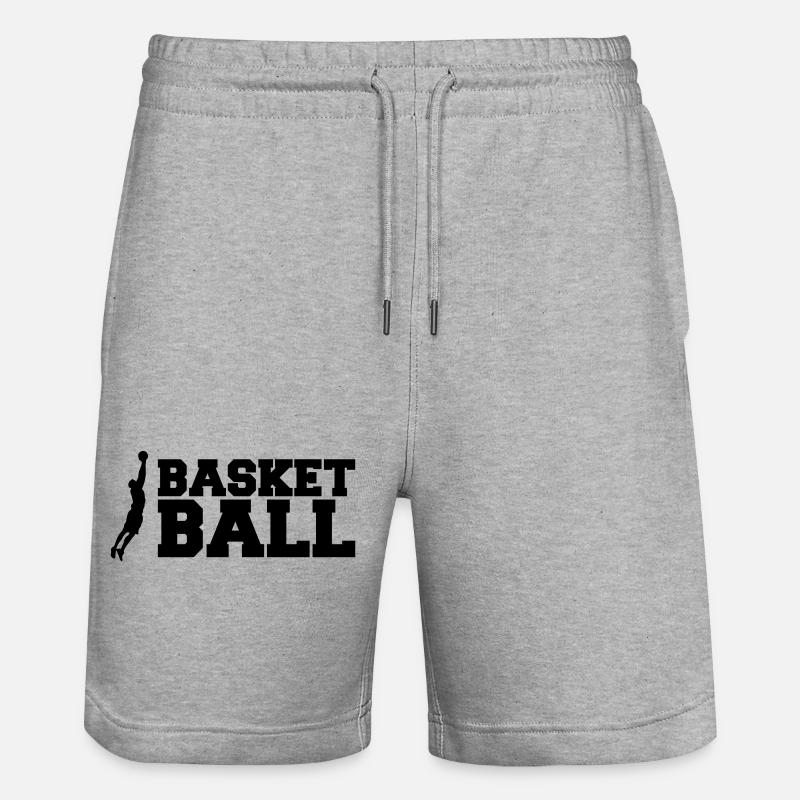 basket-ball - Short de jogging bio TRAINER Stanley/Stella unisexe - gris chiné