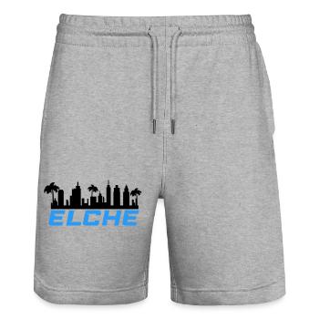 Élans - Short de jogging bio TRAINER Stanley/Stella unisexe - gris chiné - Devant - Nik (191cm) & Marisol (170cm)