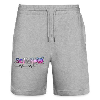 Science Science Scientist Physics Lab DNA - Stanley/Stella Trainer Unisex Organic Jogging Shorts - heather grey - Front - Nik (191cm) & Marisol (170cm)