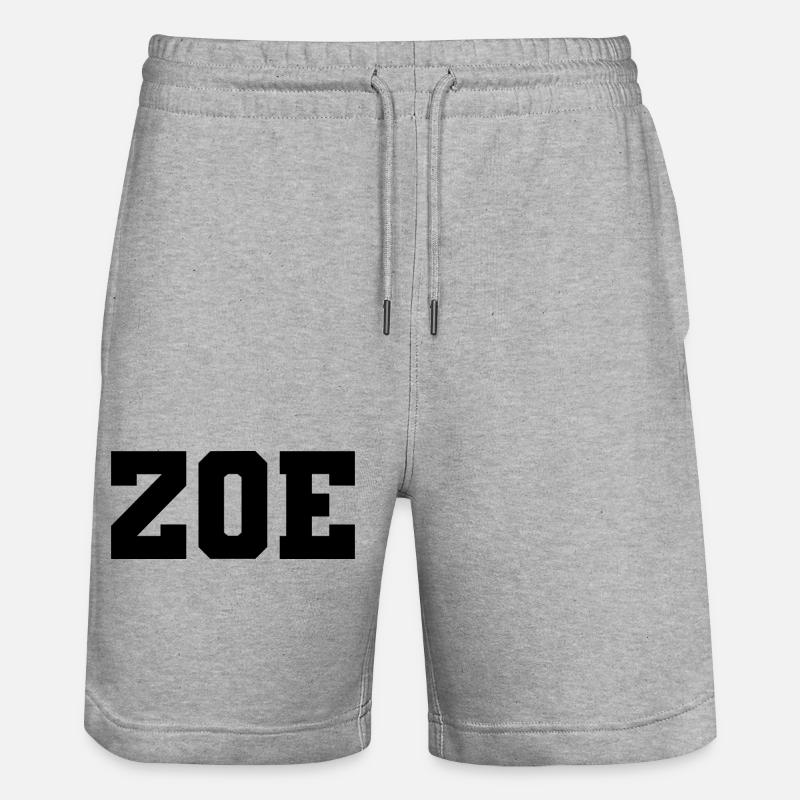 Nom - Zoé - Short de jogging bio TRAINER Stanley/Stella unisexe - gris chiné