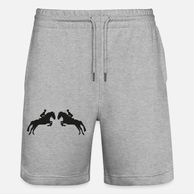 Équitation 2 - Short de jogging bio TRAINER Stanley/Stella unisexe - gris chiné