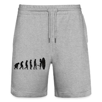 Surfer Planche de surf Surf Surfer Surf - Short de jogging bio TRAINER Stanley/Stella unisexe - gris chiné - Devant - Nik (191cm) & Marisol (170cm)