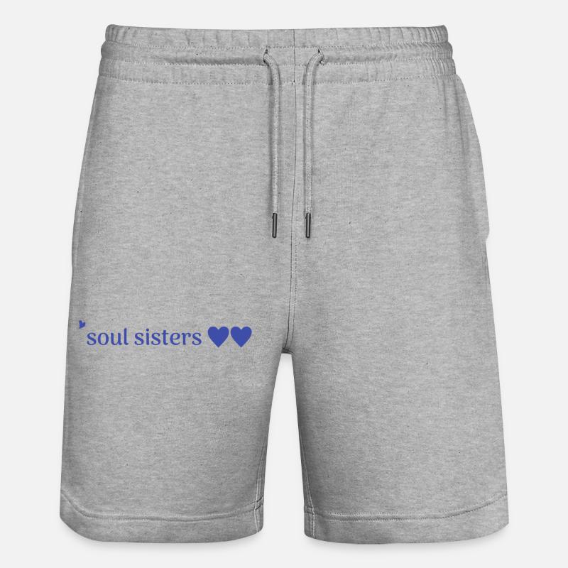 freunde - Stanley/Stella Unisex Bio Joggingshorts Trainer - Grau meliert