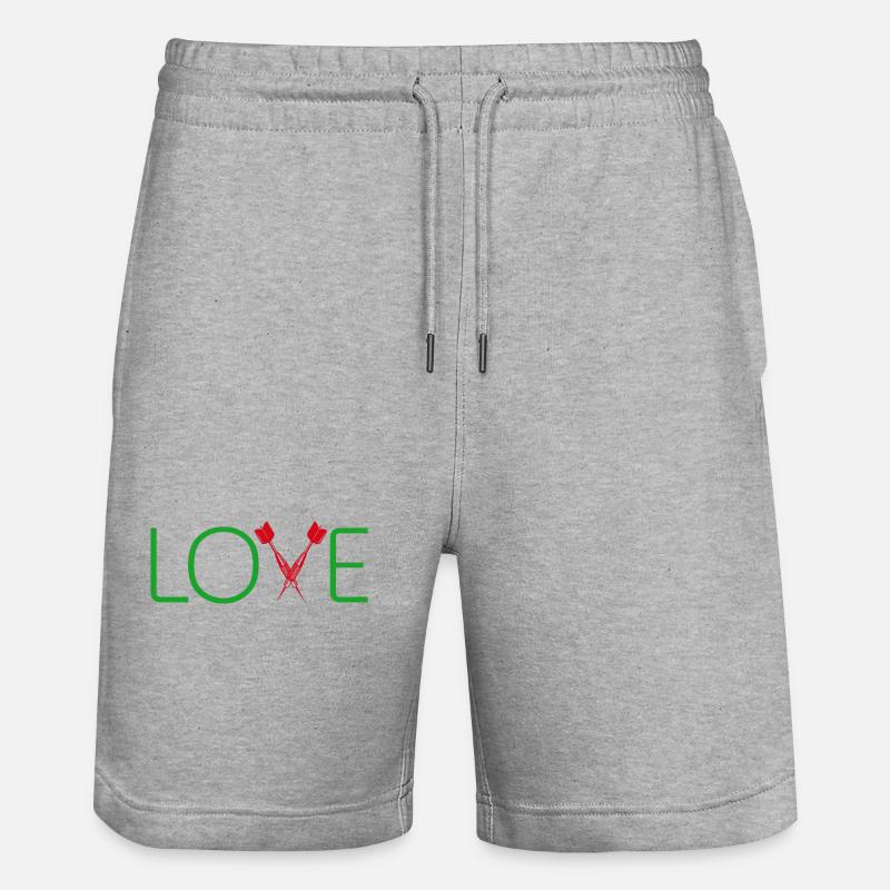Fléchettes Fléchettes Amour - Short de jogging bio TRAINER Stanley/Stella unisexe - gris chiné