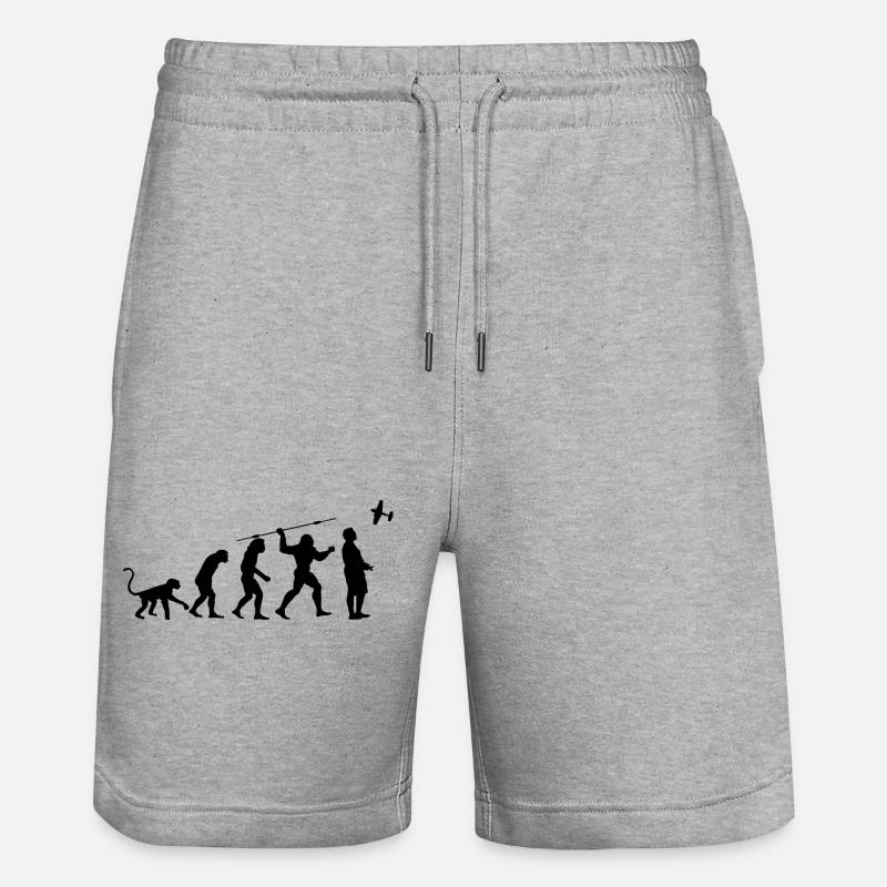 Pilot Evolution - Stanley/Stella Trainer Unisex Organic Jogging Shorts - heather grey