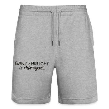 Egal - Stanley/Stella Unisex Bio Joggingshorts Trainer  - Grau meliert - Vorne - Nik (191cm) & Marisol (170cm)