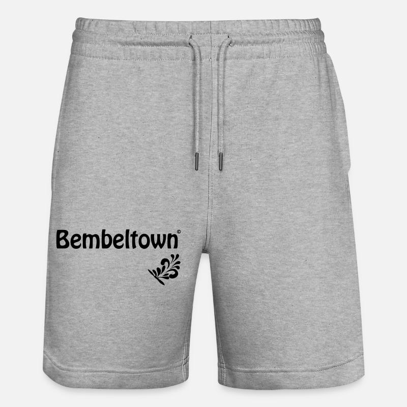 Bembel Design #FrankfurterOriginal #069 - Short de jogging bio TRAINER Stanley/Stella unisexe - gris chiné