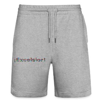 Excelsior - Stanley/Stella Unisex Bio Joggingshorts Trainer  - Grau meliert - Vorne - Nik (191cm) & Marisol (170cm)