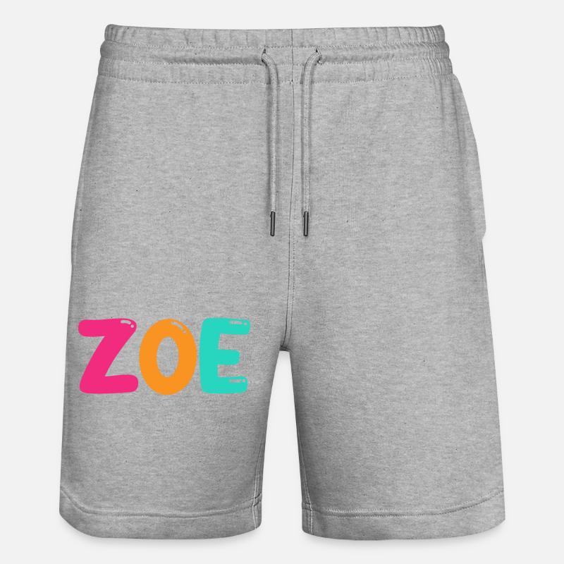 Nom - Zoé - Short de jogging bio TRAINER Stanley/Stella unisexe - gris chiné