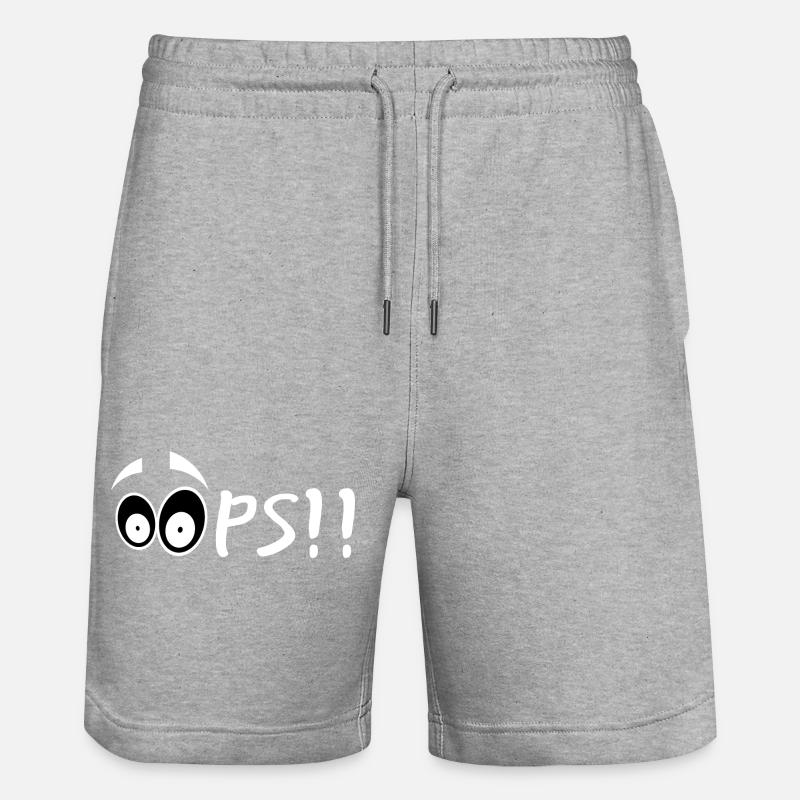 Oops - Stanley/Stella Trainer Unisex Organic Jogging Shorts - heather grey