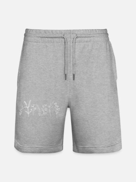 Wildflowers - Stanley/Stella Trainer Unisex Organic Jogging Shorts - heather grey