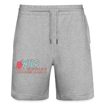 Wildes Valentine - Stanley/Stella Unisex Bio Joggingshorts Trainer  - Grau meliert - Vorne - Nik (191cm) & Marisol (170cm)