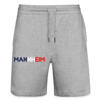 Mannheim Monnem Mannheimat - Stanley/Stella Unisex Bio Joggingshorts Trainer  - Grau meliert - Vorne - Nik (191cm) & Marisol (170cm)
