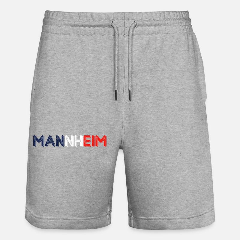 Mannheim Monnem Mannheimat - Stanley/Stella Unisex Bio Joggingshorts Trainer  - Grau meliert