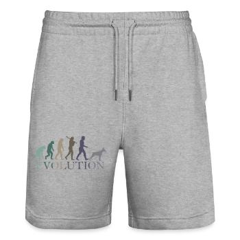 DOBERMAN Evolution - Stanley/Stella Unisex Bio Joggingshorts Trainer  - Grau meliert - Vorne - Nik (191cm) & Marisol (170cm)