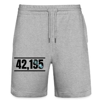 Marathon Running Jogging - Stanley/Stella Unisex Bio Joggingshorts Trainer  - Grau meliert - Vorne - Nik (191cm) & Marisol (170cm)