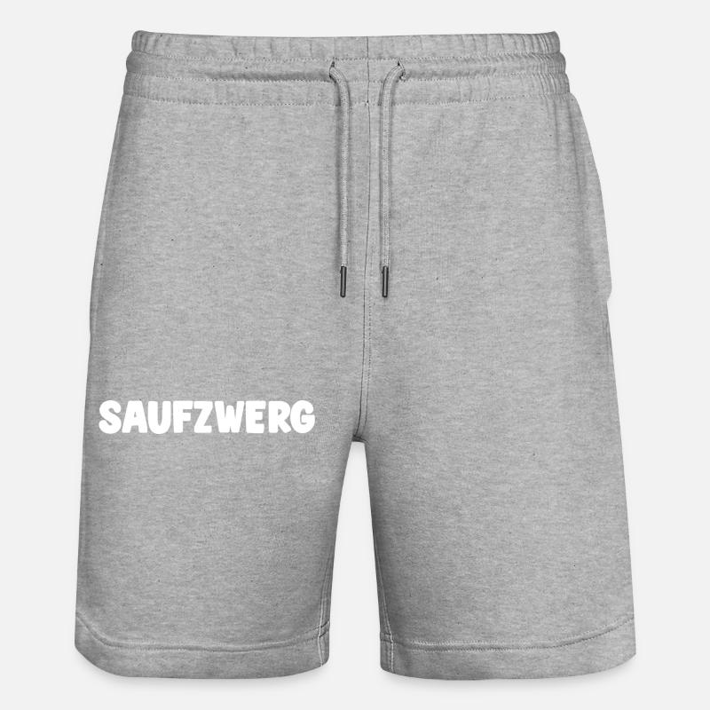 Saufzwerg - Stanley/Stella Unisex Bio Joggingshorts Trainer  - Grau meliert