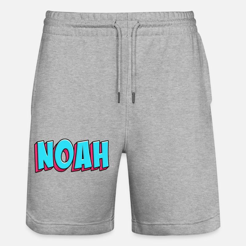 Motif du nom : Noé - Short de jogging bio TRAINER Stanley/Stella unisexe - gris chiné