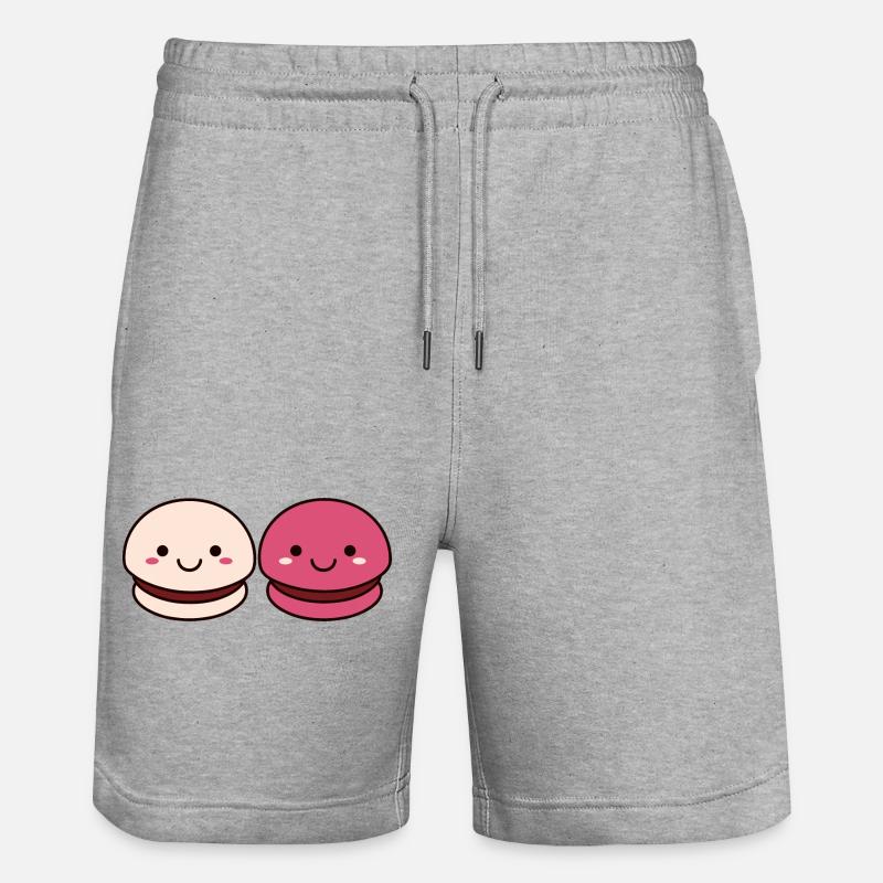 Makrone - Stanley/Stella Unisex Bio Joggingshorts Trainer  - Grau meliert