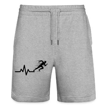 Run - Stanley/Stella Unisex Bio Joggingshorts Trainer  - Grau meliert - Vorne - Nik (191cm) & Marisol (170cm)