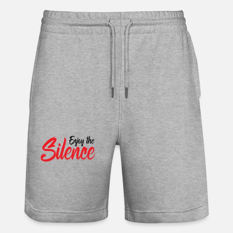 Godetevi il Silenzio Genieße die Stille - Pantaloncini da jogger ecologici unisex Trainer di Stanley/Stella - grigio melange