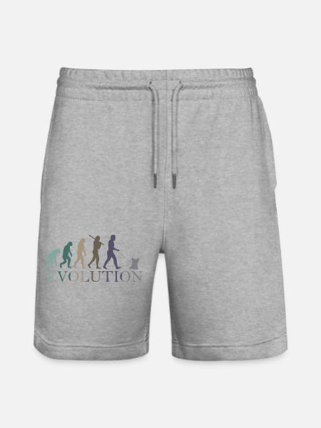 EVOLUTION Yorkshire Terrier - Stanley/Stella Unisex Bio Joggingshorts Trainer - Grau meliert