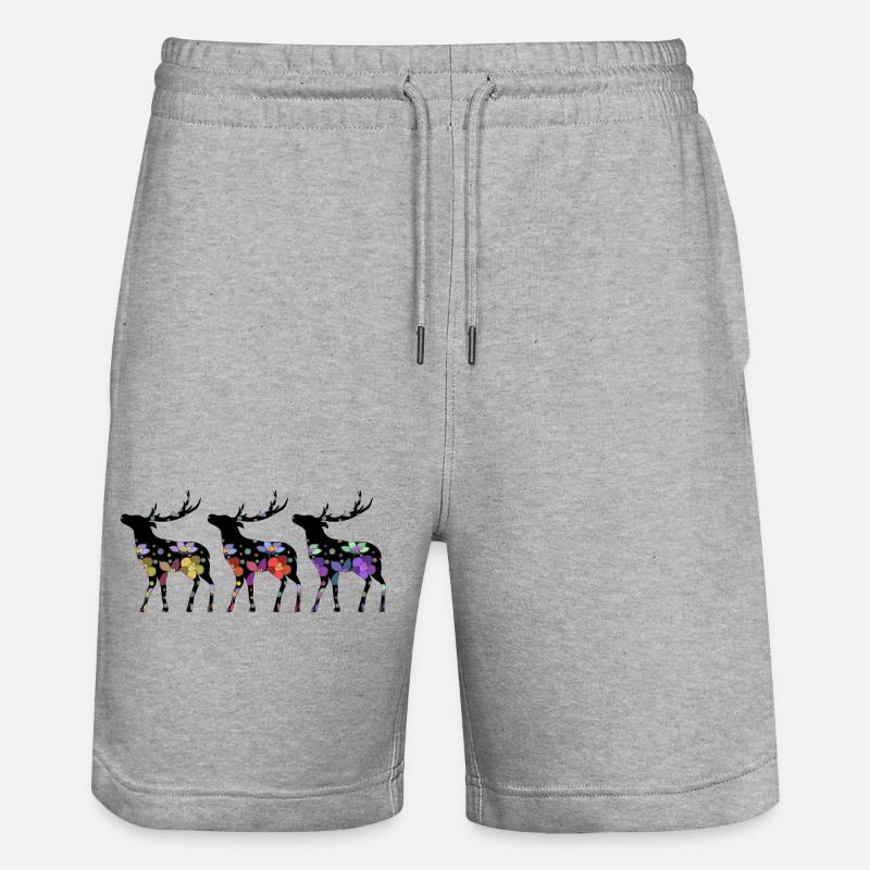 Cerf - Short de jogging bio TRAINER Stanley/Stella unisexe - gris chiné
