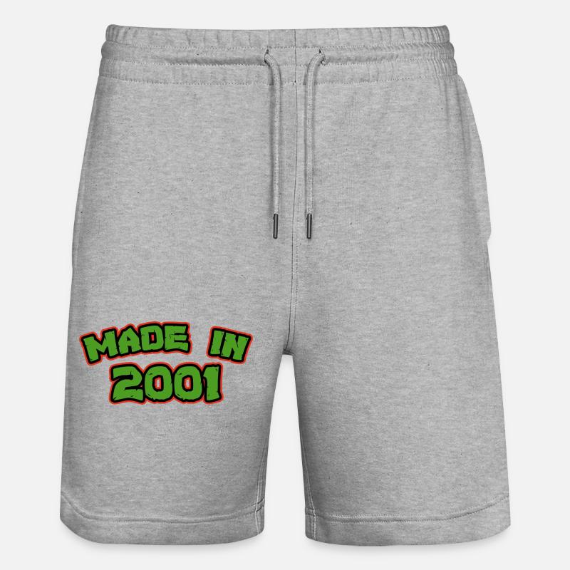Fabriqué en 2001 - Short de jogging bio TRAINER Stanley/Stella unisexe - gris chiné