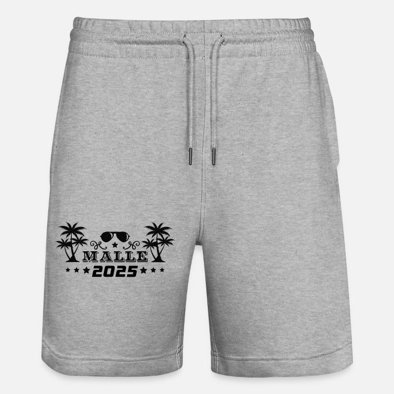 MALLE 2025 - Short de jogging bio TRAINER Stanley/Stella unisexe - gris chiné