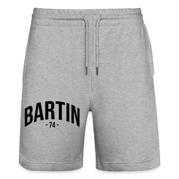 Bartin 74 Türkei Turkiye Geschenk Bartinli TR - Stanley/Stella Unisex Bio Joggingshorts Trainer  - Grau meliert - Vorne - Nik (191cm) & Marisol (170cm)