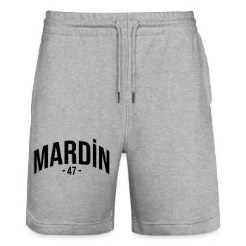 Mardin 47 Turkey Turkiye Gift Holiday TR Türk - Stanley/Stella Trainer Unisex Organic Jogging Shorts - heather grey - Front - Nik (191cm) & Marisol (170cm)